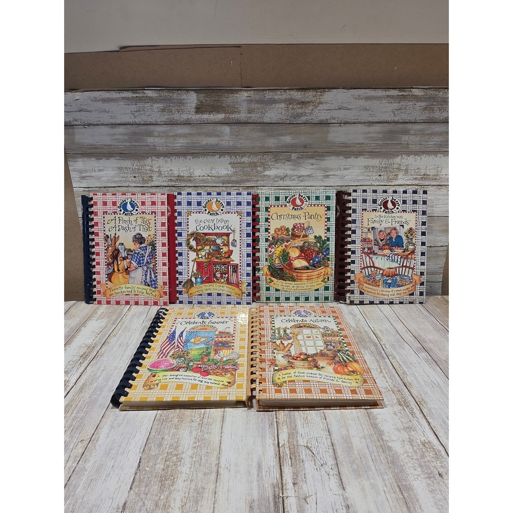 Gooseberry Patch Cookbook Lot of 6 Spiral Bound Christmas Summer Autumn Cozy